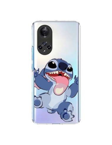 Coque Honor 50 et Huawei Nova 9 Stitch de Lilo et Stitch Langue transparente