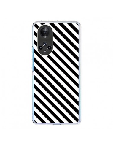 Coque Honor 50 et Huawei Nova 9 Bonbon Candy Noire et Blanche Rayée - Nico