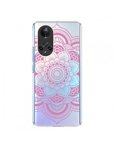 Coque Honor 50 et Huawei Nova 9 Mandala Rose Clair Azteque Transparente - Nico