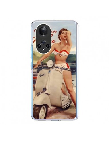Coque Honor 50 et Huawei Nova 9 Pin Up With Love From the Riviera Vespa Vintage - Nico