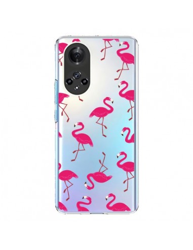 Coque Honor 50 et Huawei Nova 9 flamant Rose et Flamingo Transparente - Nico
