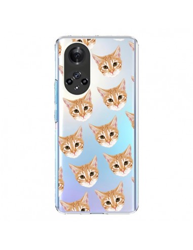 Coque Honor 50 et Huawei Nova 9 Chats Beige Transparente - Pet Friendly