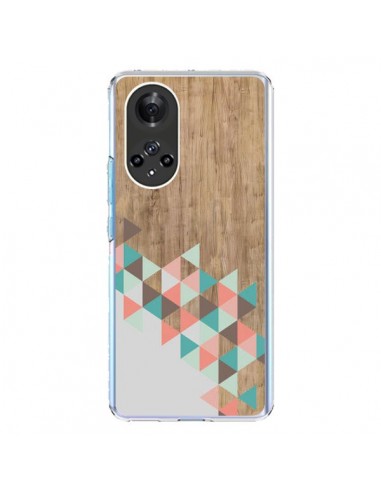 Coque Honor 50 et Huawei Nova 9 Wood Bois Azteque Triangles Archiwoo - Pura Vida