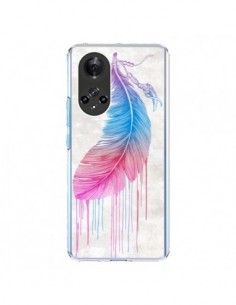 Coque Honor 50 et Huawei Nova 9 Plume arc-en-ciel -...