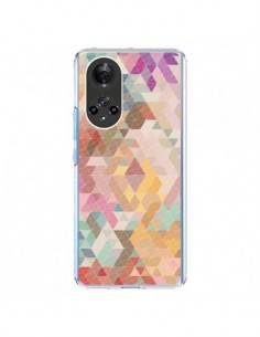 Coque Honor 50 et Huawei Nova 9 Azteque Pattern Triangles...