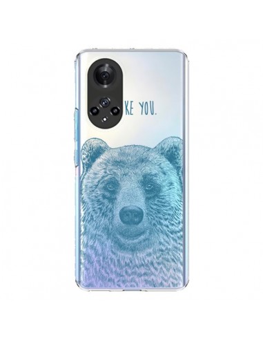 Coque Honor 50 et Huawei Nova 9 I Love You Bear Ours Ourson Transparente - Rachel Caldwell