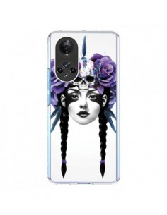 Coque Honor 50 et Huawei Nova 9 Fille Fleurs Warrior -...