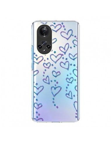 Coque Honor 50 et Huawei Nova 9 Floating hearts coeurs flottants Transparente - Sylvia Cook