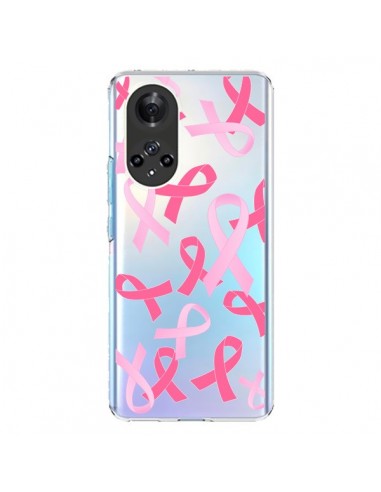 Coque Honor 50 et Huawei Nova 9 Pink Ribbons Ruban Rose Transparente - Sylvia Cook