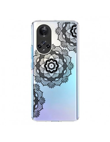 Coque Honor 50 et Huawei Nova 9 Triple Mandala Noir Black Transparente - Sylvia Cook