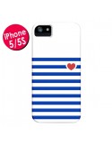 Coque iPhone 5/5S et SE Mariniere Coeur - Jonathan Perez