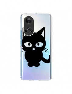 Coque Honor 50 et Huawei Nova 9 Chat Noir Cat...