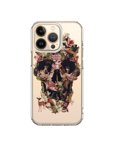 Coque iPhone 13 Pro Jungle Skull Tête de Mort Transparente - Ali Gulec