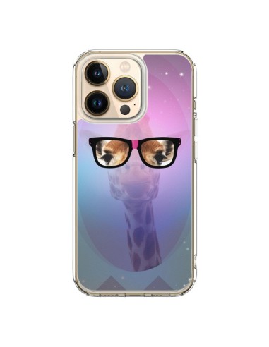 Cover iPhone 13 Pro Giraffa Nerd con Occhiali - Aurelie Scour