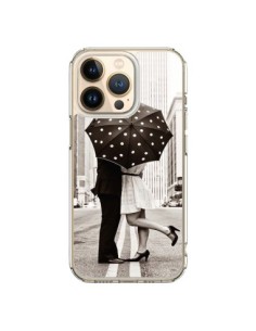 Coque iPhone 13 Pro Secret under Umbrella Amour Couple...