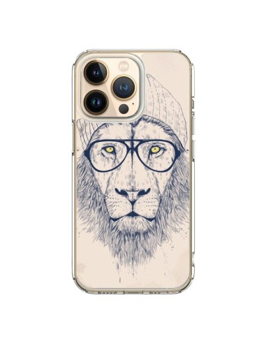 iPhone 13 Pro Case Cool Lion Glasses - Balazs Solti