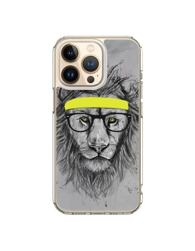 iPhone 13 Pro Case Hipster Lion - Balazs Solti