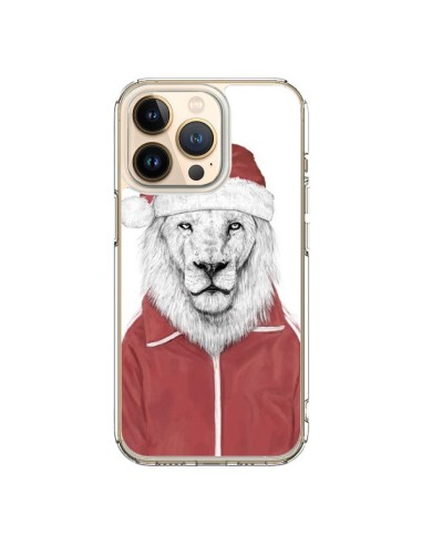 Coque iPhone 13 Pro Santa Lion Père Noel - Balazs Solti