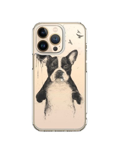 Coque iPhone 13 Pro Love Bulldog Dog Chien Transparente - Balazs Solti