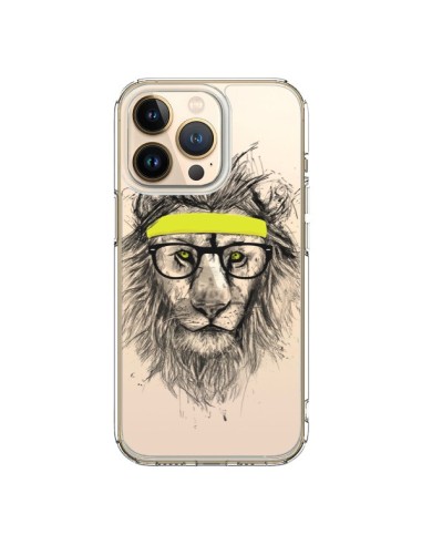 Cover iPhone 13 Pro Hipster Leone Trasparente - Balazs Solti