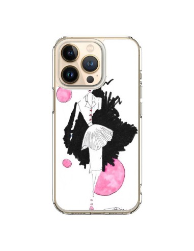 Coque iPhone 13 Pro Demoiselle Femme Fashion Mode Rose - Cécile