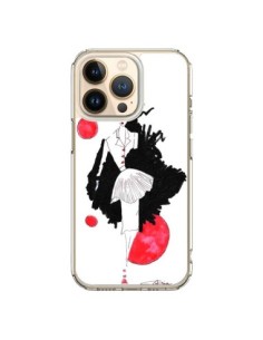 Coque iPhone 13 Pro Demoiselle Femme Fashion Mode Rouge -...