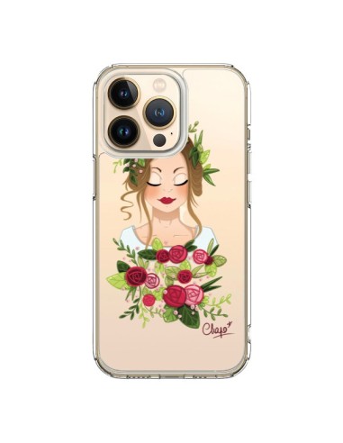 Cover iPhone 13 Pro Donna Occhi Chiusi Trasparente - Chapo