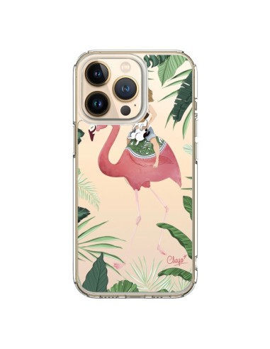 Coque iPhone 13 Pro Lolo Love Flamant Rose Chien Transparente - Chapo