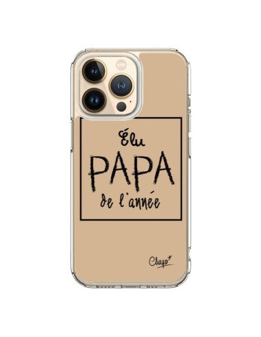 Coque iPhone 13 Pro Elu Papa de l'Année Beige - Chapo