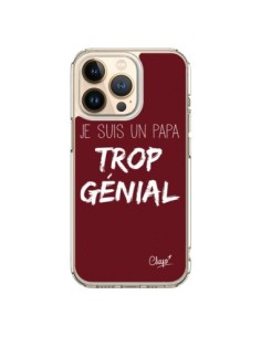 Coque iPhone 13 Pro Je suis un Papa trop Génial Rouge...