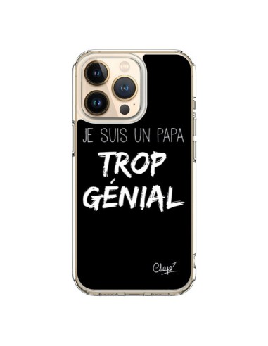 Coque iPhone 13 Pro Je suis un Papa trop Génial Noir - Chapo