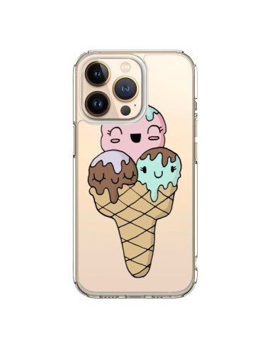 Coque iPhone 13 Pro Ice Cream Glace Summer Ete Cerise Transparente - Claudia Ramos
