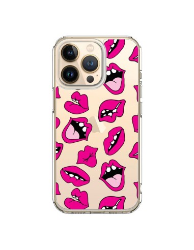 Cover iPhone 13 Pro Labbra Bacio Trasparente - Claudia Ramos