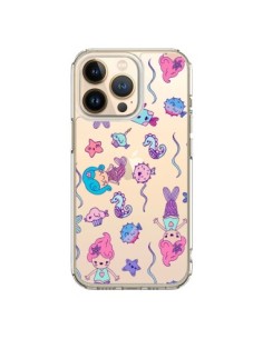 Cover iPhone 13 Pro Sirenetta Oceano Trasparente -...