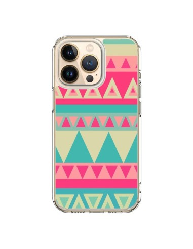 iPhone 13 Pro Case Aztec Pink Green - Eleaxart
