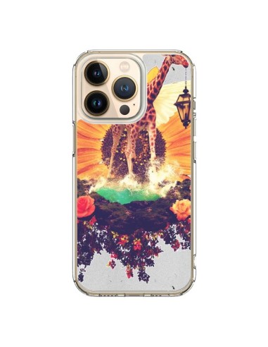 iPhone 13 Pro Case Giraffe Flowers - Eleaxart