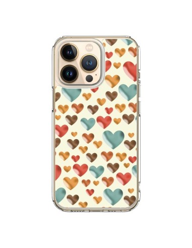 Cover iPhone 13 Pro Coeurs Color_s - Eleaxart