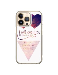 iPhone 13 Pro Case I will Love you until the end Hearts -...