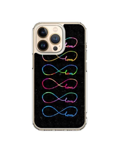 Coque iPhone 13 Pro Love Forever Infini Noir - Eleaxart