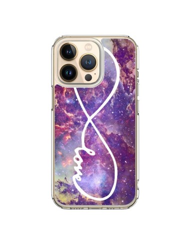 Coque iPhone 13 Pro Love Forever Infini Galaxy - Eleaxart