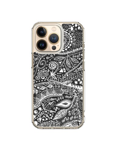 iPhone 13 Pro Case Aztec Black and White - Eleaxart