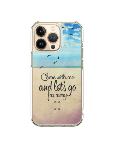 Coque iPhone 13 Pro Let's Go Far Away Beach Plage - Eleaxart