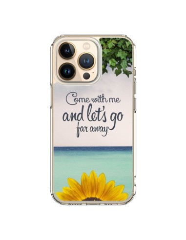 Cover iPhone 13 Pro Let's Go Far Away Fiori Girasoli - Eleaxart