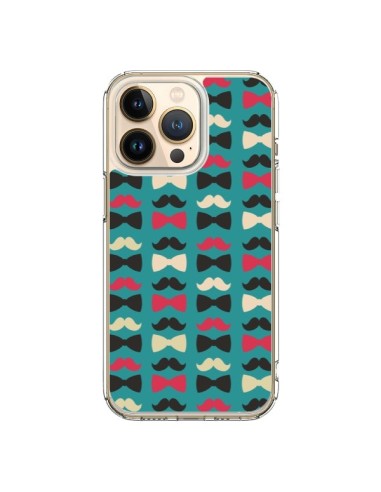 Cover iPhone 13 Pro Hipster Moustache Papillon - Eleaxart