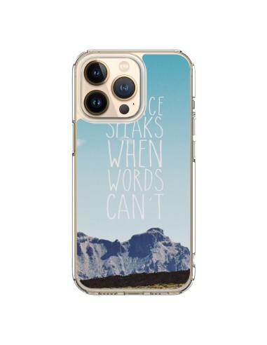 Coque iPhone 13 Pro Silence speaks when words can't paysage - Eleaxart