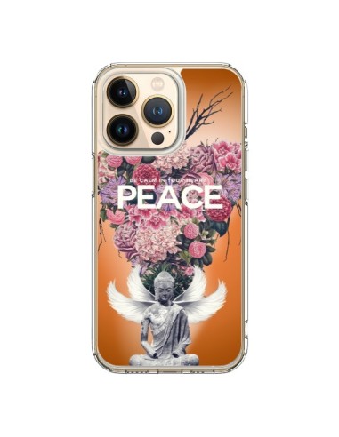 Coque iPhone 13 Pro Peace Fleurs Buddha - Eleaxart
