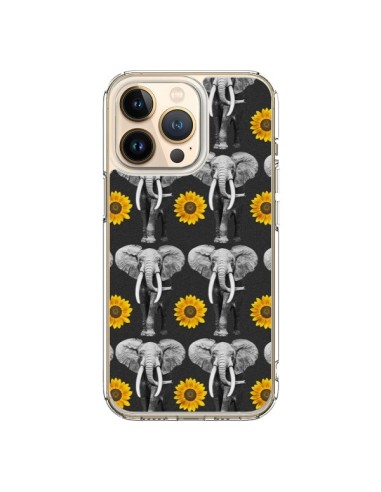 Cover iPhone 13 Pro Elefante Girasoli - Eleaxart