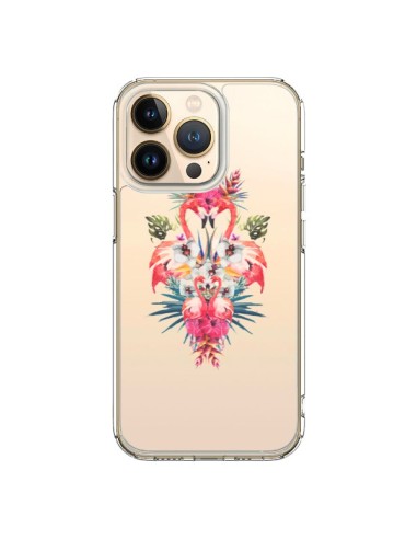 Coque iPhone 13 Pro Tropicales Flamingos Tropical Flamant Rose Summer Ete - Eleaxart