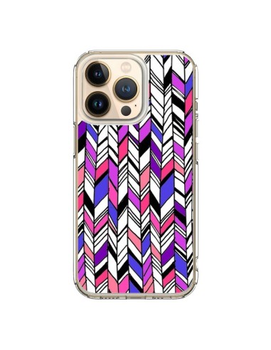 Coque iPhone 13 Pro Graphic Azteque Rose Violet -  Léa Clément