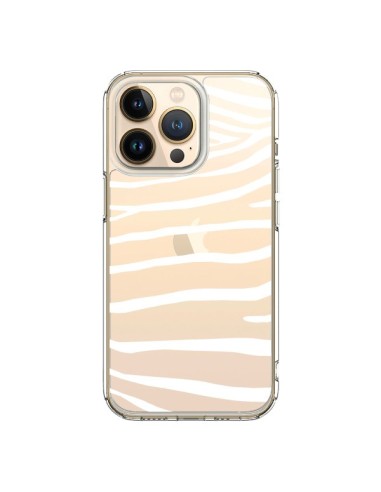 Coque iPhone 13 Pro Zebre Zebra Blanc Transparente - Project M